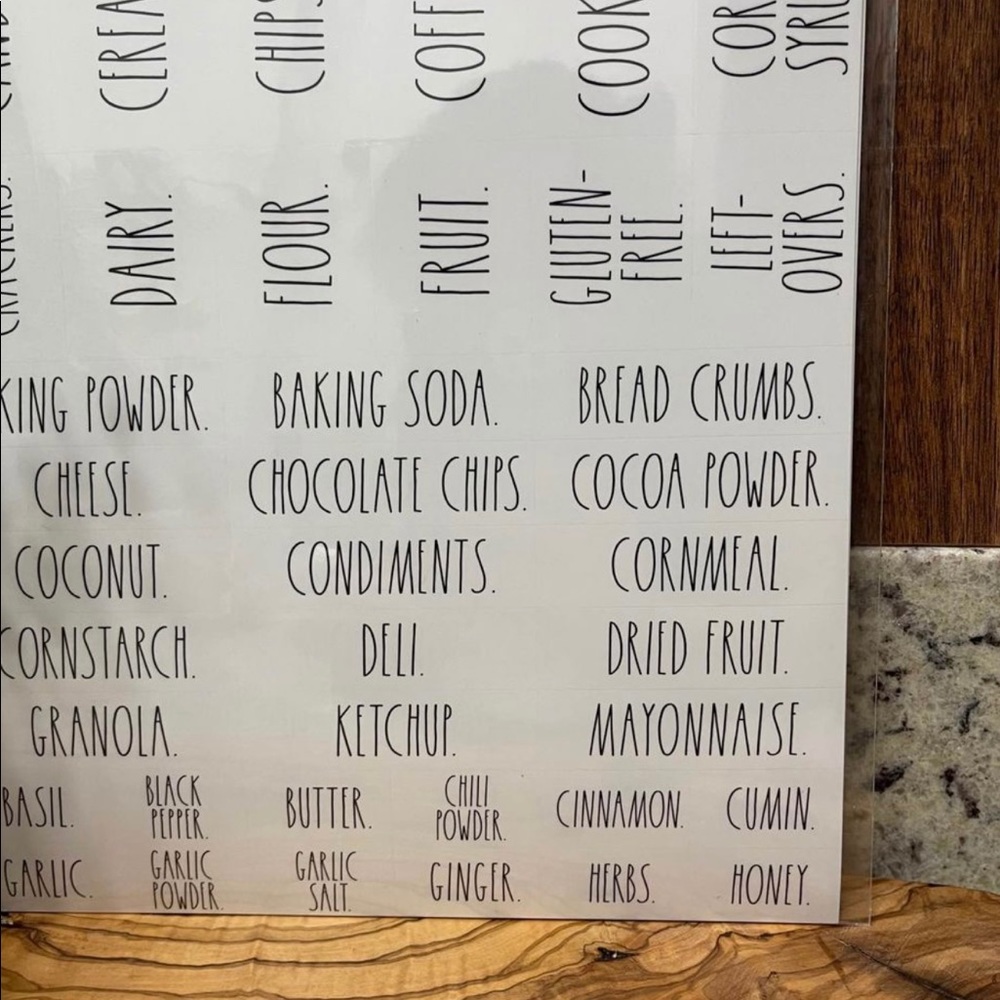 🆕 Rae Dunn | 180 Clear Home Organizing Labels Decals! - Picture 10 of 11